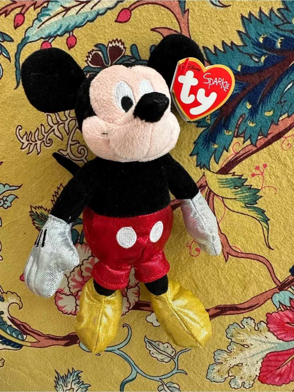 Mickey Mouse TY sparkle Plush - Black, Red, Yellow, Silver - Picture 2 of 7